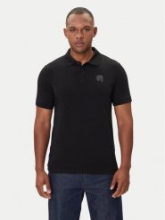 KARL LAGERFELD Polo 745020 554235 Czarny Regular Fit. Czarne koszulki polo męskie KARL LAGERFELD, m, bez wzorów, z bawełny, bez kołnierzyka, bez ramiączek. Za 369.99 zł.