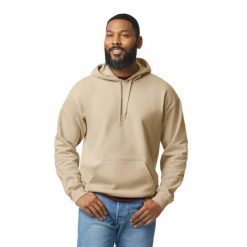 Bluza Z Kapturem Dla Dorosłych Unisex Softstyle Fleece Midweight. Brązowe bluzy nierozpinane męskie GILDAN, l, bez wzorów, bez ramiączek, z kapturem. Za 112.99 zł.
