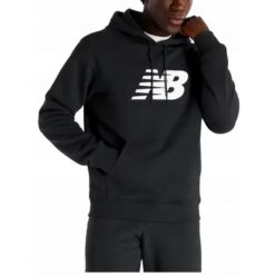 Bluza na co dzień męska NEW BALANCE ciepła z kapturem. Czarne bluzy nierozpinane męskie New Balance, m, bez wzorów, z kapturem. Za 284.00 zł.