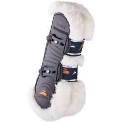 Otwarte przednie getry dla koni eQuick Vibe Fluffy. Brązowe legginsy męskie EQUICK, bez wzorów, do jazdy konnej. Za 510.50 zł.