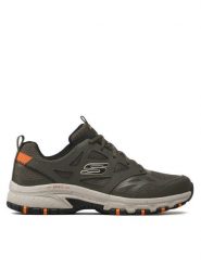 Skechers Półbuty Hillcrest 237265/OLV Zielony. Zielone codzienne półbuty męskie Skechers, bez wzorów, ze skóry, bez obcasa, bez zapięcia. Za 269.99 zł.