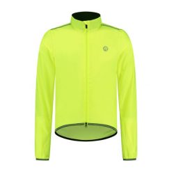 Przeciwdeszczowa kurtka rowerowa męska Rogelli Essential. Żółte kurtki treningowe męskie Rogelli, m, bez wzorów, bez kaptura, rowerowe. Za 329.00 zł.