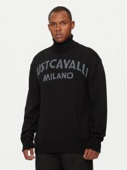 Just Cavalli Sweter 77OAFM38 Czarny Regular Fit. Czarne kardigany męskie Just Cavalli, m, bez wzorów, z syntetyku, bez ramiączek. Za 629.99 zł.
