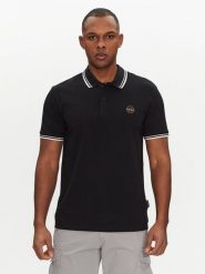 Napapijri Polo E-Macas NP0A4ID59411 Czarny Regular Fit. Czarne koszulki polo męskie Napapijri, m, bez wzorów, z bawełny, bez kołnierzyka, bez ramiączek. Za 189.99 zł.