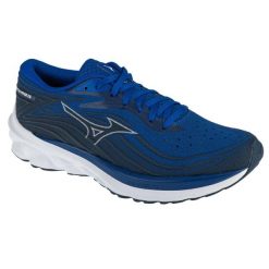 Buty do biegania męskie Mizuno Wave Skyrise 5. Niebieskie buty do biegania męskie Mizuno, bez wzorów, z gumy, bez zapięcia, do biegania, mizuno wave. Za 635.85 zł.