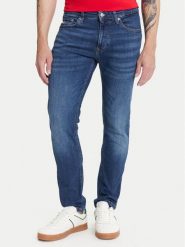 Tommy Jeans Jeansy Austin DM0DM21891 Granatowy Slim Fit. Niebieskie jeansy męskie Tommy Jeans, bez wzorów, z bawełny. Za 289.99 zł.