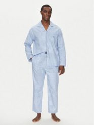 Polo Ralph Lauren Piżama 714899627011 Błękitny Regular Fit. Niebieskie piżamy męskie Polo Ralph Lauren, l, bez wzorów, z bawełny, bez kołnierzyka, bez ramiączek. Za 539.99 zł.