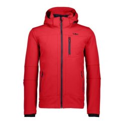 Kurtka męska turystyczna CMP 3A01787N. Czerwone kurtki softshell męskie CMP, l, bez wzorów, z softshellu, z kapturem, trekkingowe. Za 335.99 zł.
