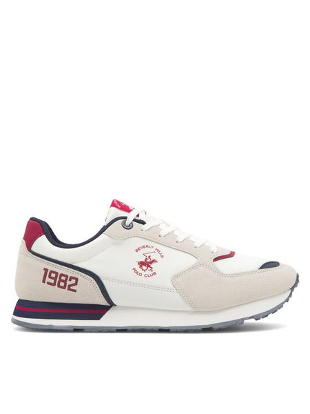 Beverly Hills Polo Club Sneakersy MILO-01 Biały. Białe buty sportowe na co dzień męskie Beverly Hills Polo Club, m, bez wzorów, z materiału, bez ramiączek, bez kaptura. Za 229.99 zł.