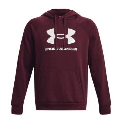 Bluza fitness męska Under Armour Rival Fleece Logo HD. Brązowe bluzy z kapturem męskie Under Armour, m, bez wzorów, z kapturem. Za 149.99 zł.