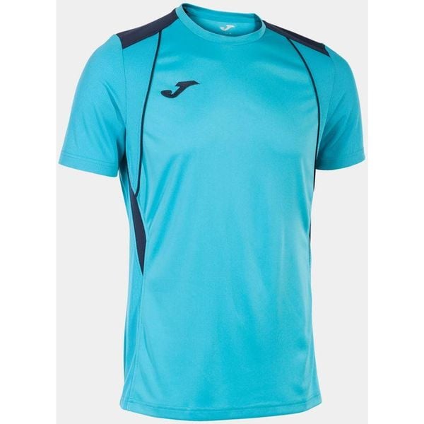 Joma Championship M – koszulka sportowa, krótki rękaw, 100% poliester. Niebieskie t-shirty sportowe męskie Joma, m, bez wzorów, z poliesteru, sportowe, bez ramiączek. Za 138.99 zł.