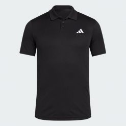 Koszulka Tennis Climacool FreeLift Polo. Czarne koszulki polo męskie ADIDAS, xl, bez wzorów, sportowe, bez kołnierzyka, bez ramiączek. W wyprzedaży za 223.20 zł.
