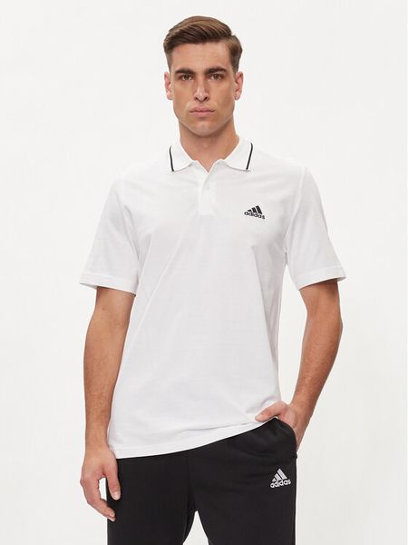 Adidas Polo Essentials Piqué Small Logo Polo Shirt IC9315 Biały Regular Fit. Białe koszulki polo męskie ADIDAS, m, bez wzorów, z bawełny, sportowe, bez kołnierzyka, bez ramiączek. Za 99.99 zł.