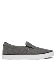 Tommy Hilfiger Tenisówki Harlem Core Ii Slip On Chambray FM0FM05819 Szary. Szare trampki męskie Tommy Hilfiger, bez wzorów, z materiału, bez zapięcia. Za 329.99 zł.
