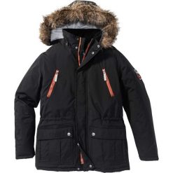 Parka watowana Regular Fit bonprix czarny. Parki męskie marki bonprix. Za 299.99 zł.