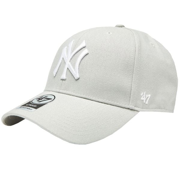 Czapka z daszkiem dla dorosłych New York Yankees MVP Cap. Szare czapki męskie 47 Brand, bez wzorów, z wełny. Za 109.99 zł.