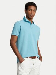 Polo Ralph Lauren Polo 710536856414 Błękitny Slim Fit. Niebieskie koszulki polo męskie Polo Ralph Lauren, m, bez wzorów, z bawełny, bez kołnierzyka, bez ramiączek. Za 449.99 zł.