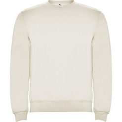 Bluza Unisex Dla Dorosłych Clasica Z Okrągłym Dekoltem. Białe bluzy nierozpinane męskie ROLY, m, bez wzorów, bez ramiączek, bez kaptura. Za 73.99 zł.