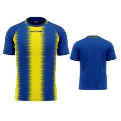 Koszulka Sportowa Givova Stripe Royal Żółta - Lekka i Oddychająca. Niebieskie t-shirty sportowe męskie Givova, bez wzorów, sportowe, bez ramiączek. Za 96.00 zł.