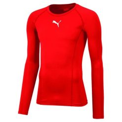 Koszulka do piłki nożnejmęska Puma Liga Baselayer Tee LS. Czerwone bielizna termoaktywna męska Puma, l, bez wzorów, bez ramiączek, do piłki nożnej. Za 138.92 zł.