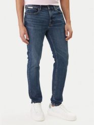 Calvin Klein Jeans Jeansy LV04RB758G Niebieski Slim Fit. Niebieskie jeansy męskie Calvin Klein Jeans, bez wzorów, z bawełny. Za 529.99 zł.