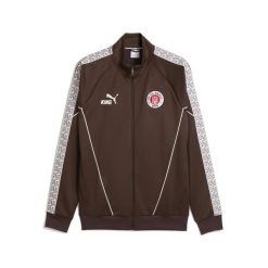 Męska kurtka FC St. Pauli KING Anthem PUMA Espresso Brown White. Białe kurtki treningowe męskie Puma, m, bez wzorów, bez kaptura, do biegania. Za 399.00 zł.