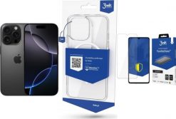 Smartfon Apple iPhone 16 Pro 256GB Black Titanium (MYNH3) + FlexibleGlass + Etui MagCase. Czarne smartfony Apple. Za 5,086.00 zł.