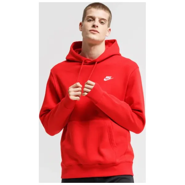 Nike Bluza M Nsw Club Hoodie Po Bb , czerwony, rozmiar XXL. Czerwone bluzy nierozpinane męskie Nike, m, bez wzorów, z bawełny, bez ramiączek, bez kaptura. Za 199.99 zł.