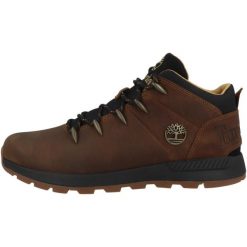 Buty do chodzenia męskie Timberland Euro Sprint Trekker Mid. Brązowe buty trekkingowe męskie Timberland, bez wzorów, z materiału, sportowe, za kostkę, bez obcasa, bez zapięcia. Za 726.00 zł.