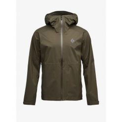 Kurtka przeciwdeszczowa Black Diamond Fineline Stretch Shell. Brązowe kurtki męskie Black Diamond, bez wzorów, sportowe, bez ramiączek, bez kaptura. Za 656.19 zł.