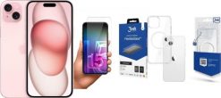 Smartfon Apple iPhone 15 Plus 256GB Pink (MU193) + FlexibleGlass + Etui MagCase. Różowe smartfony Apple. Za 4,167.00 zł.