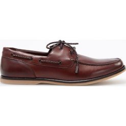 Skórzane mokasyny - Brązowy. Brązowe mokasyny męskie marki Reserved. Za 249.99 zł.