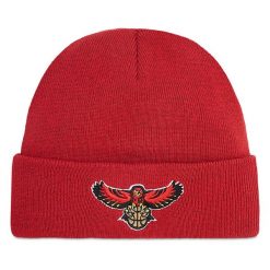 Czapka Mitchell & Ness. Czerwone czapki męskie Mitchell & Ness, na zimę, bez wzorów. Za 109.99 zł.