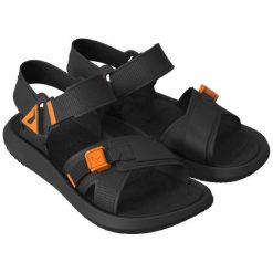 Sandały turystyczne męskie Rider RT Papete. Czarne buty zimowe męskie Rider, bez wzorów, sportowe, bez obcasa, bez zapięcia. W wyprzedaży za 139.50 zł.