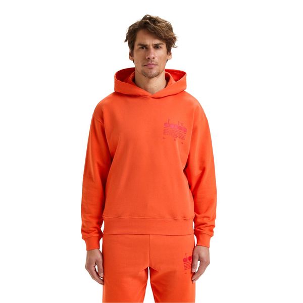 Bluza DIADORA HOODIE MANIFESTO. Brązowe bluzy nierozpinane męskie Diadora, m, bez wzorów, bez ramiączek, bez kaptura. Za 149.99 zł.
