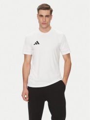 Adidas Koszulka techniczna Squadra 25 Jersey JG5834 Biały Slim Fit. Białe t-shirty sportowe męskie ADIDAS, l, bez wzorów, z jersey, sportowe, bez ramiączek. Za 69.99 zł.