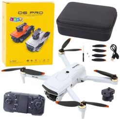 Dron D6 PRO Kamera Światła LED Aplikacja Jasnoszary. Drony LEANToys. Za 219.48 zł.