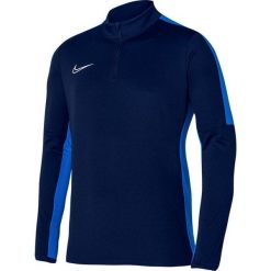Bluza treningowa męska Nike DF Academy 23 SS Drill Top. Niebieskie bluzy nierozpinane męskie Nike, m, bez wzorów, bez ramiączek, bez kaptura. Za 198.68 zł.