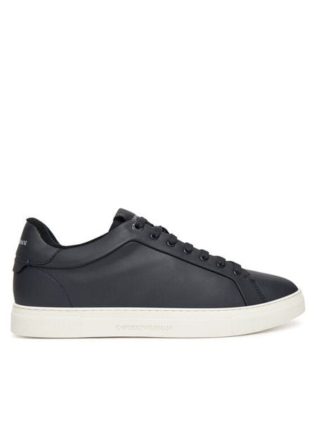 Emporio Armani Sneakersy EM003844 AF20004 U8139 Granatowy. Niebieskie buty sportowe na co dzień męskie Emporio Armani, m, bez wzorów, ze skóry, bez ramiączek, bez kaptura. Za 1,009.00 zł.
