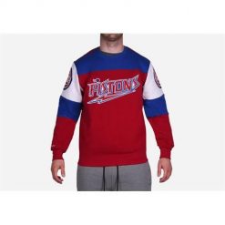 Bluza sportowa męska Mitchell & Ness Detroit Pistons. Czerwone bluzy nierozpinane męskie Mitchell & Ness, m, bez wzorów, sportowe, bez ramiączek, bez kaptura. Za 517.00 zł.