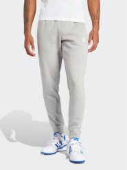 Adidas Spodnie dresowe adicolor 3-Stripes IM9318 Szary Slim Fit. Szare spodnie dresowe męskie ADIDAS, bez wzorów, z bawełny. Za 179.99 zł.