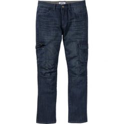 Dżinsy bojówki Regular Fit Straight bonprix ciemnoniebieski. Jeansy męskie marki bonprix. Za 59.99 zł.