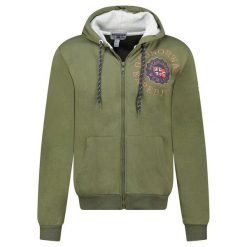 Bluza Geographical Norway GEGANTO KAKI DB MEN 100 khaki męska (WZ3028H/GN-Kaki). Zielone bluzy nierozpinane męskie Geographical Norway, m, bez wzorów, sportowe, bez ramiączek, bez kaptura. Za 169.00 zł.