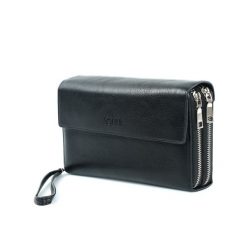 Portfel męski do ręki SW36 BLACK. Czarne portfele męskie bez wzorów, z materiału. Za 69.89 zł.