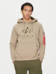 Alpha Industries Bluza Camo Tpu 146337 Beżowy Regular Fit. Brązowe bluzy nierozpinane męskie Alpha Industries, m, bez wzorów, z bawełny, bez ramiączek, bez kaptura. Za 279.99 zł.