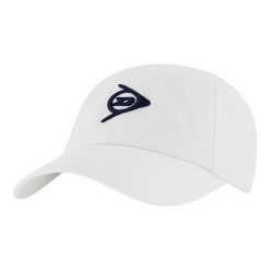 Czapka sportowa z daszkiem Dunlop Promo Cap. Białe czapki męskie Dunlop, bez wzorów, sportowe. Za 37.00 zł.