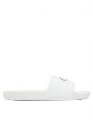 Calvin Klein Jeans Klapki Slide Monogram Cv YM0YM01271 Biały. Białe klapki i japonki męskie Calvin Klein Jeans, bez wzorów, z jeansu. Za 109.99 zł.