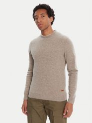 Barbour Sweter Patch Crew MKN0584ST51 Beżowy Regular Fit. Brązowe kardigany męskie Barbour, m, bez wzorów, z wełny, bez ramiączek. Za 539.99 zł.