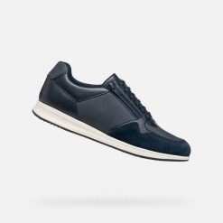 Sneakersy Geox Avery A. Niebieskie buty sportowe na co dzień męskie Geox, m, bez wzorów, bez ramiączek, bez kaptura. W wyprzedaży za 347.25 zł.