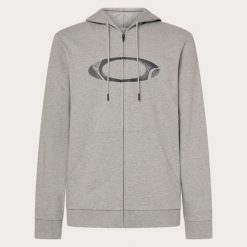 Oakley Bluza New Ellipse Zip Foa406465-28B. Szare bluzy nierozpinane męskie Oakley, m, bez wzorów, bez ramiączek, bez kaptura. Za 282.50 zł.